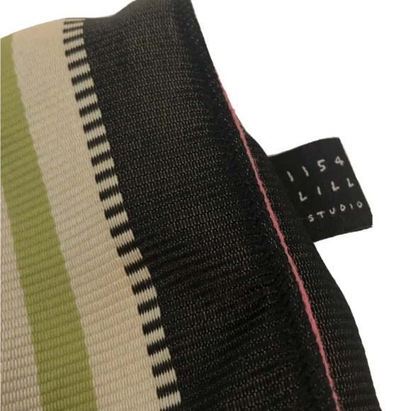 Women’s 1154 Lill Studio Multi Color Stripe Ruffle Clutch Bag - Picture 7 of 7